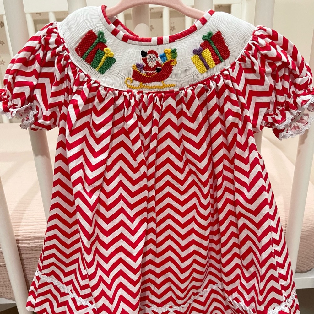 Christmas Smocked Dress